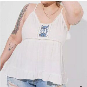 GUC Torrid Challis Embroidered Cami
